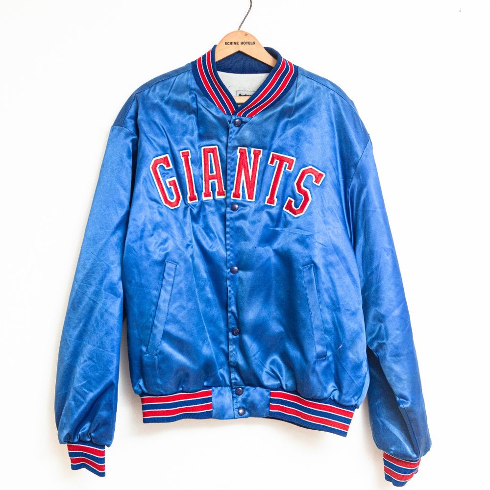 Vintage 1980's New York Giants Swingster Satin Jacket Mens XL